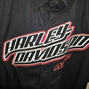 Harley-Davidson Black Shirt with Red and White Logo